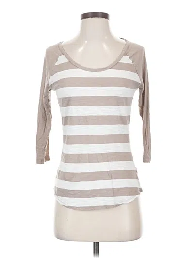 Pre-owned Express 3/4 Sleeve T-shirt In Gray