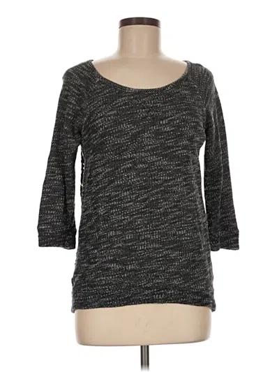 Pre-owned Express 3/4 Sleeve T-shirt In Gray