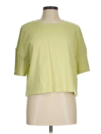 Pre-owned Express 3/4 Sleeve T-shirt In Green