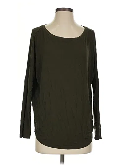 Pre-owned Express 3/4 Sleeve T-shirt In Green