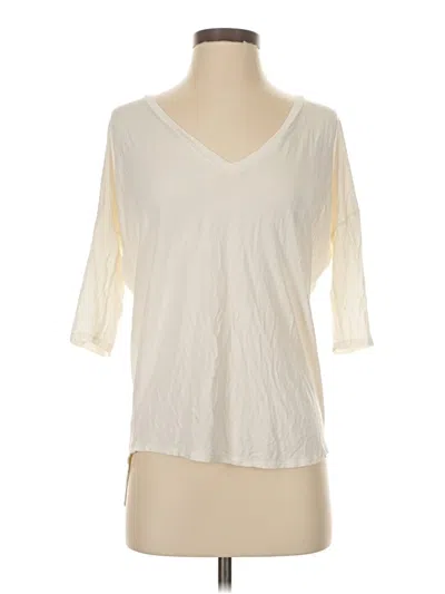 Pre-owned Express 3/4 Sleeve T-shirt In Ivory