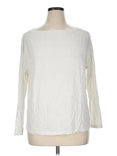Pre-owned Express 3/4 Sleeve T-shirt In Ivory
