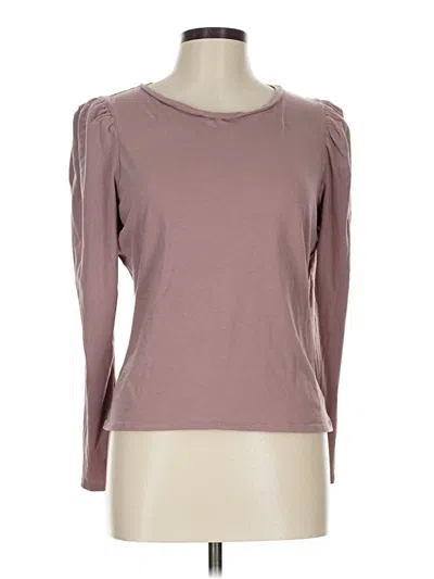 Pre-owned Express 3/4 Sleeve T-shirt In Pink