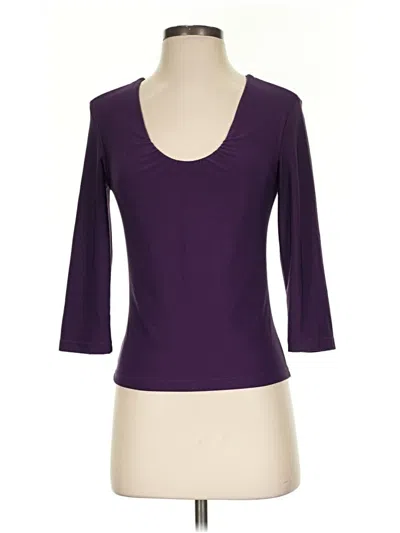 Pre-owned Express 3/4 Sleeve T-shirt In Purple
