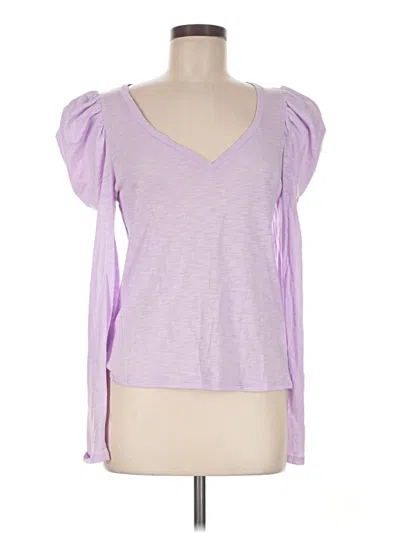 Pre-owned Express 3/4 Sleeve T-shirt In Purple