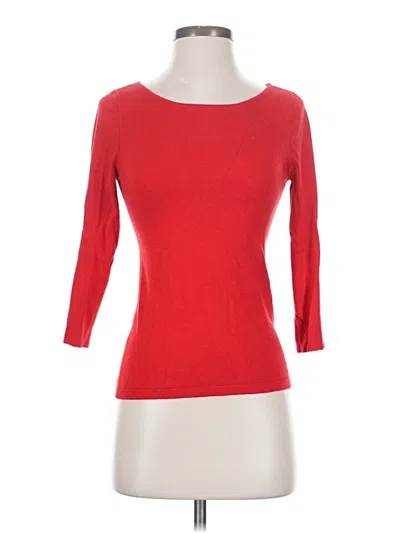 Pre-owned Express 3/4 Sleeve T-shirt In Red