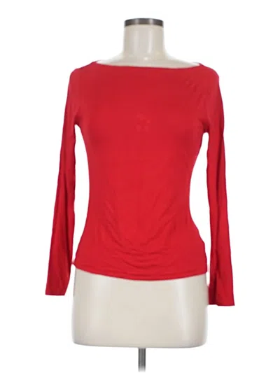 Pre-owned Express 3/4 Sleeve T-shirt In Red