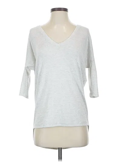 Pre-owned Express 3/4 Sleeve T-shirt In Silver