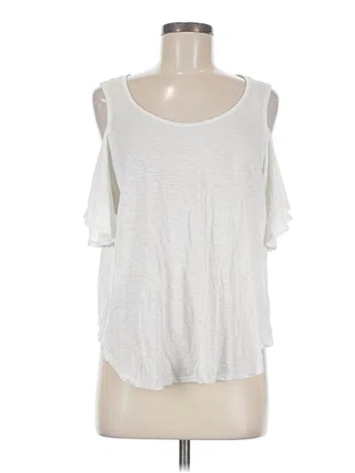Pre-owned Express 3/4 Sleeve T-shirt In Silver