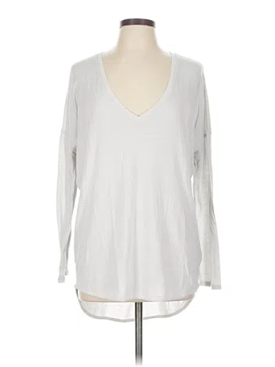 Pre-owned Express 3/4 Sleeve T-shirt In Silver