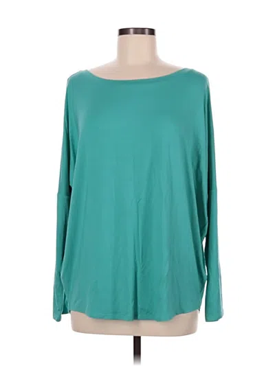 Pre-owned Express 3/4 Sleeve T-shirt In Teal