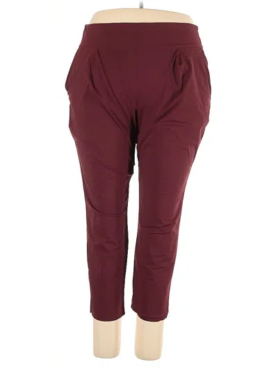Pre-owned Express Active Pants In Burgundy