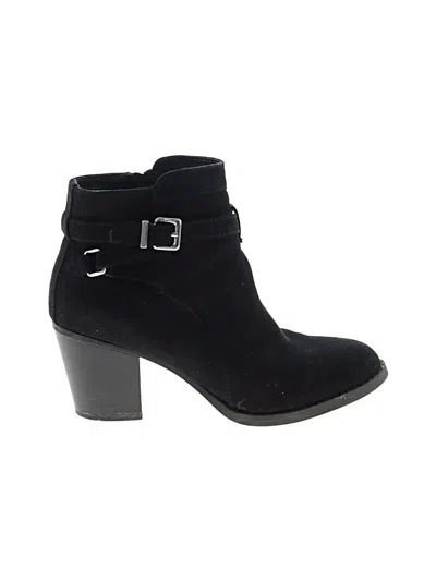Pre-owned Express Ankle Boots In Black