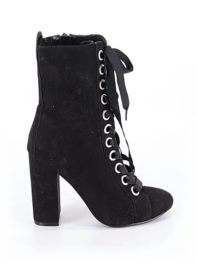 Pre-owned Express Ankle Boots In Black