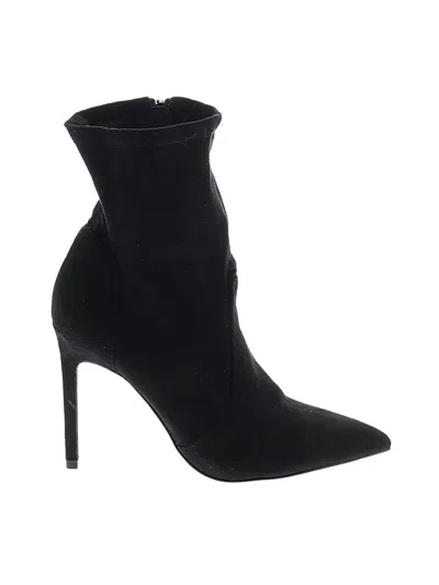 Pre-owned Express Ankle Boots In Black