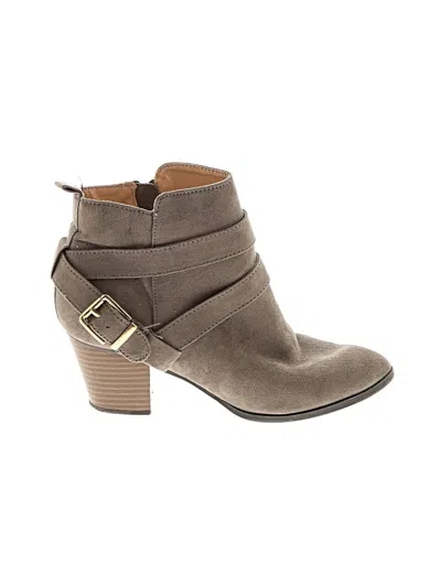 Pre-owned Express Ankle Boots In Gray