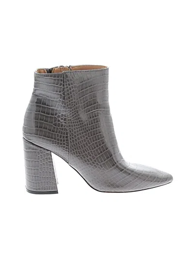 Pre-owned Express Ankle Boots In Gray