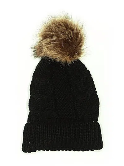 Pre-owned Express Beanie Hat In Black