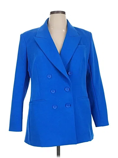 Pre-owned Express Blazer Jacket In Blue