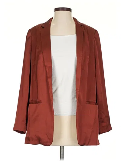 Pre-owned Express Blazer Jacket In Burgundy