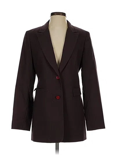 Pre-owned Express Blazer Jacket In Burgundy