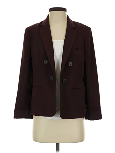 Pre-owned Express Blazer Jacket In Burgundy