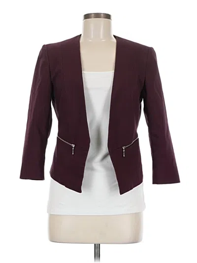 Pre-owned Express Blazer Jacket In Burgundy