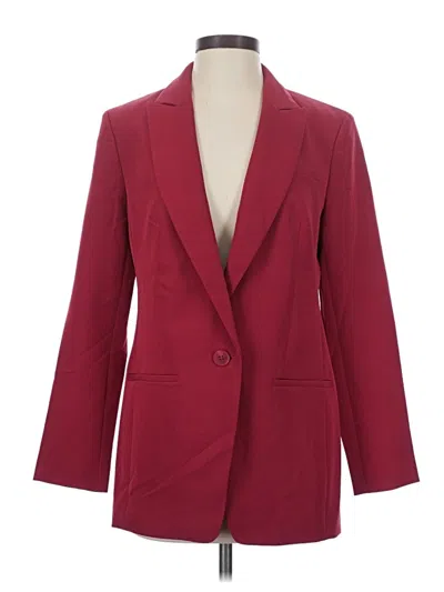 Pre-owned Express Blazer Jacket In Burgundy