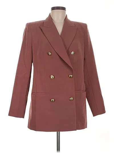 Pre-owned Express Blazer Jacket In Burgundy