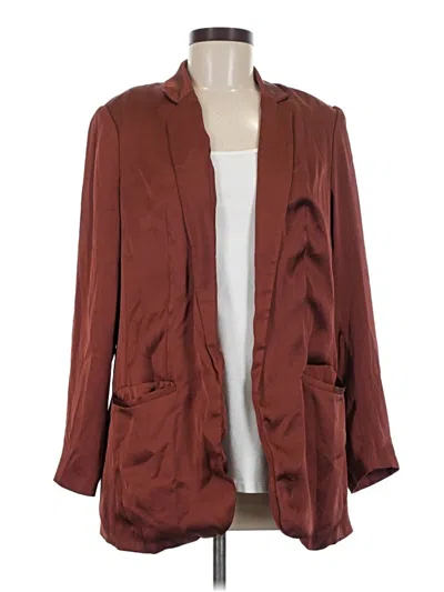 Pre-owned Express Blazer Jacket In Burgundy