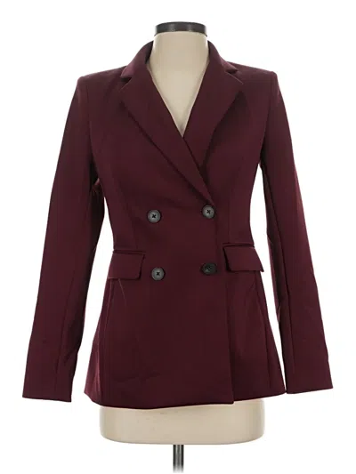 Pre-owned Express Blazer Jacket In Burgundy