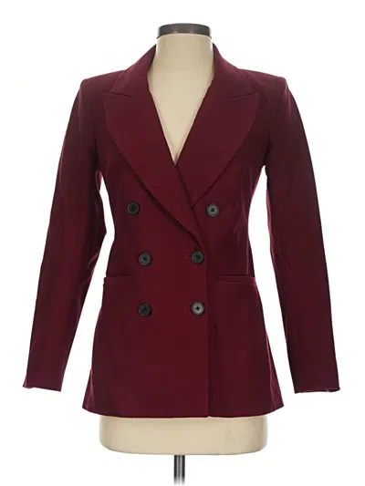 Pre-owned Express Blazer Jacket In Burgundy