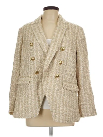 Pre-owned Express Blazer Jacket In Gold