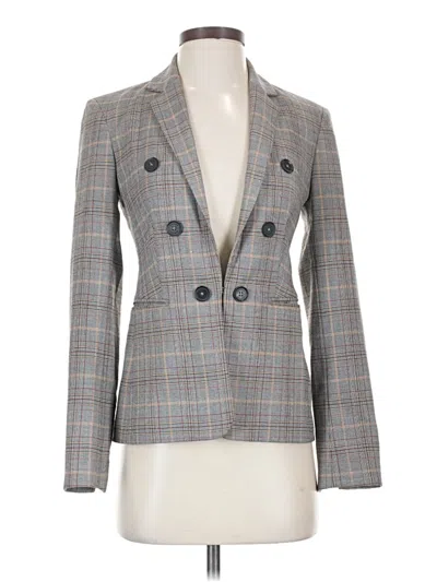 Pre-owned Express Blazer Jacket In Gray
