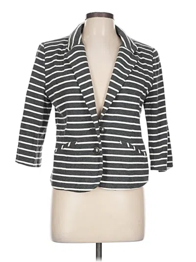 Pre-owned Express Blazer Jacket In Gray