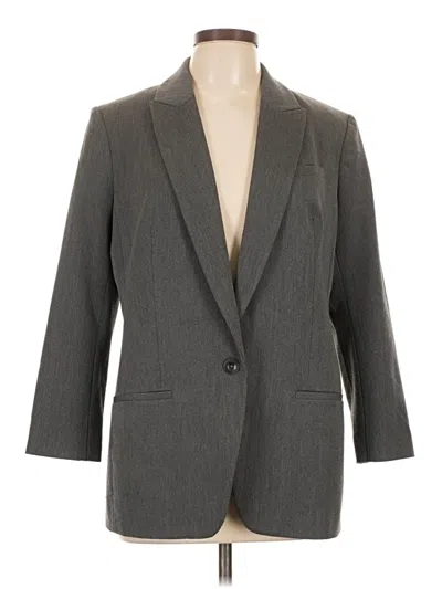 Pre-owned Express Blazer Jacket In Gray
