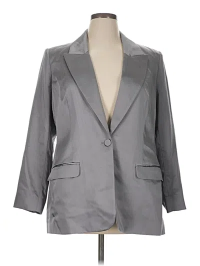 Pre-owned Express Blazer Jacket In Gray