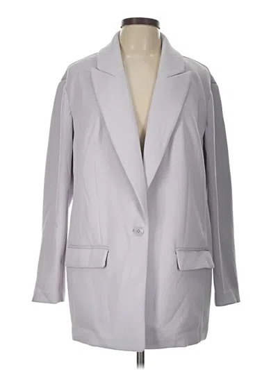 Pre-owned Express Blazer Jacket In Gray