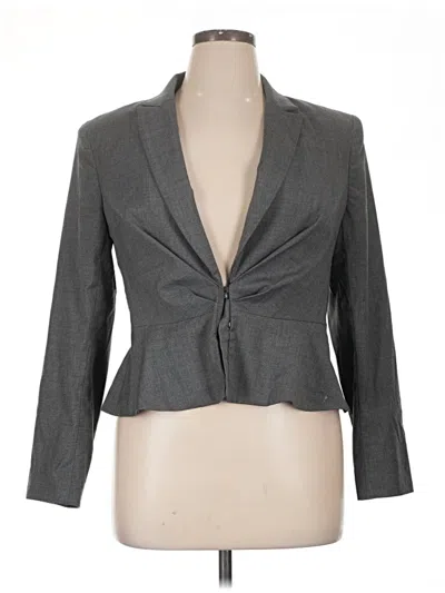 Pre-owned Express Blazer Jacket In Gray