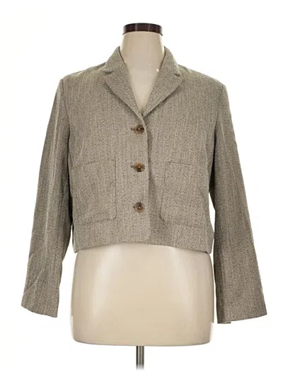 Pre-owned Express Blazer Jacket In Gray