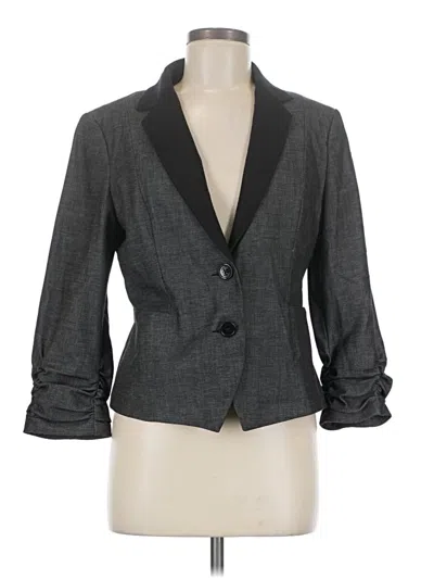Pre-owned Express Blazer Jacket In Gray