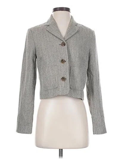Pre-owned Express Blazer Jacket In Gray