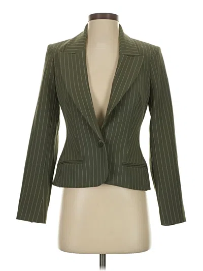 Pre-owned Express Blazer Jacket In Green