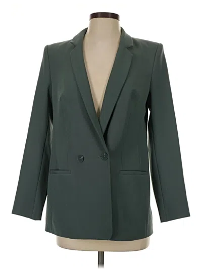 Pre-owned Express Blazer Jacket In Green