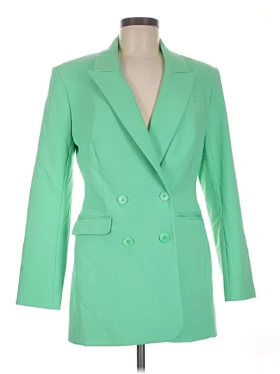 Pre-owned Express Blazer Jacket In Green