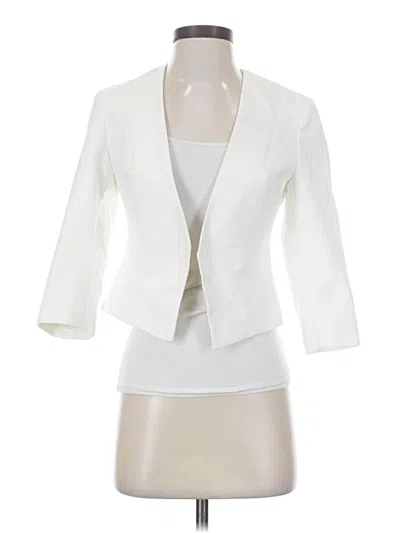 Pre-owned Express Blazer Jacket In Ivory