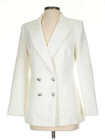 Pre-owned Express Blazer Jacket In Ivory