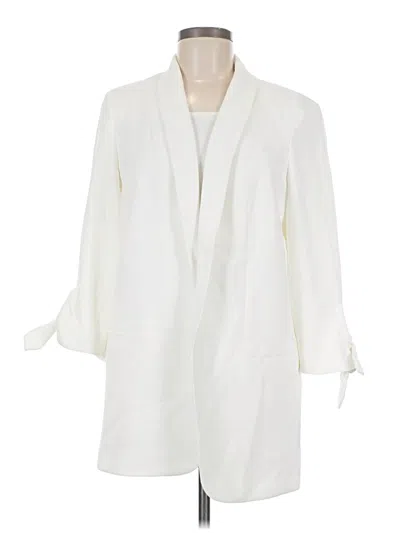 Pre-owned Express Blazer Jacket In Ivory