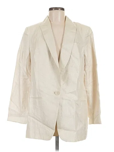 Pre-owned Express Blazer Jacket In Ivory