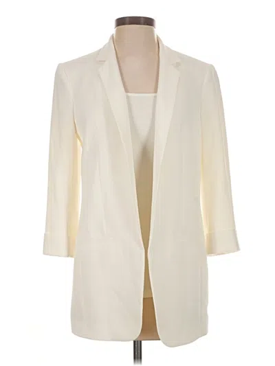 Pre-owned Express Blazer Jacket In Ivory